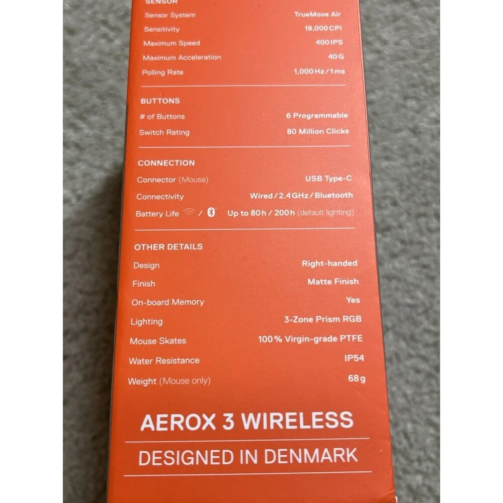 NEW Steelseries Aerox 3 Wireless Ultra Lightweight Gaming Mouse Snow White A